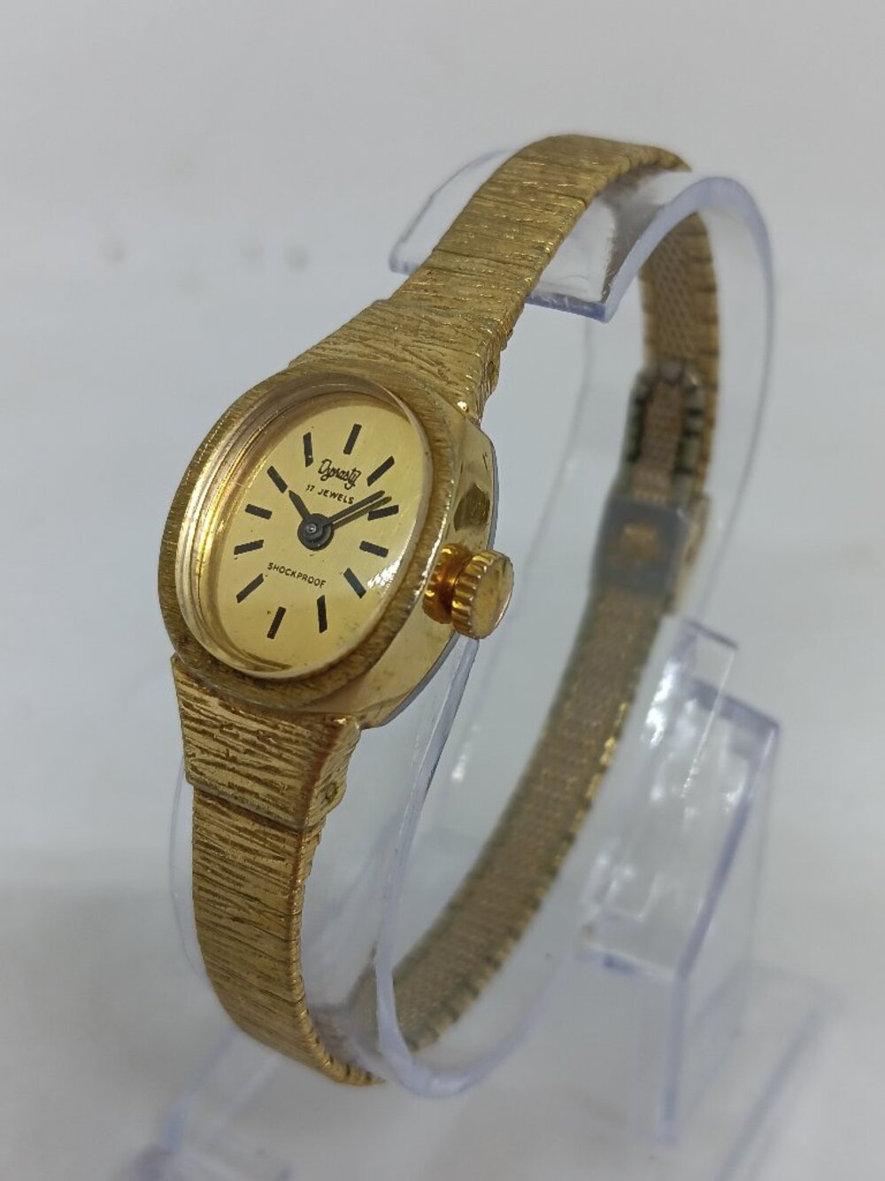 VINTAGE 1970s Dynasty Women's 17mm x 20mm Manual Wind 17-Jewel Cocktail Watch